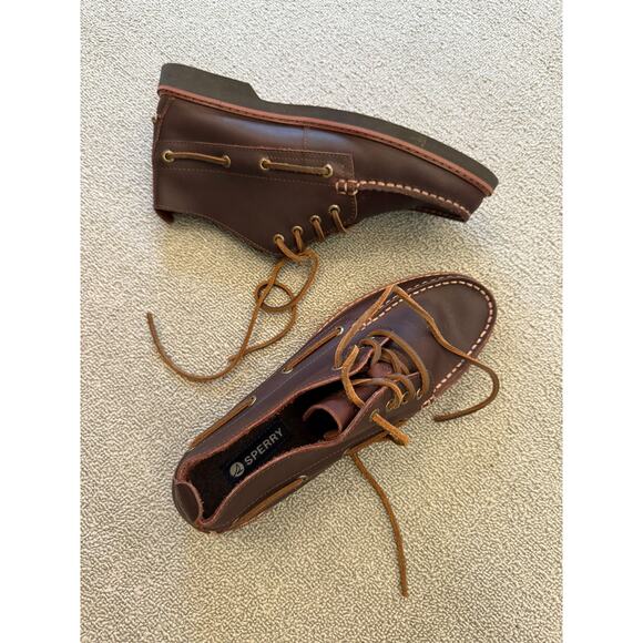 Sperry Men's Size 9 Brown Leather Boots Made in Indonesia - Picture 1 of 12